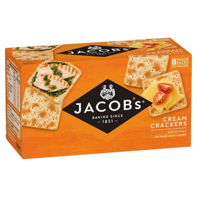 Jacob's Cream Cracker Multipack 8 Snack Packs   185g