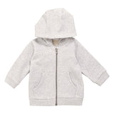 M&S Unisex Cotton Zip Hoodie 0-3 Months Grey Marl GOODS M&S   