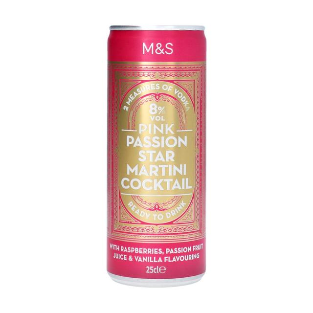 M&S Pink Passion Star Martini Cocktail   25cl GOODS M&S   