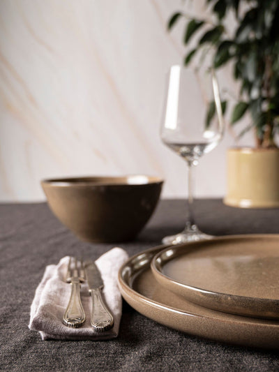 Next Dutch Rose Set of 4 Camel Serenity Plates 18cm- Buy online at McGrocer