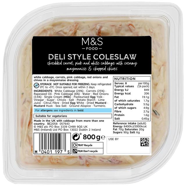 M&S Deli Style Coleslaw   800g GOODS M&S   