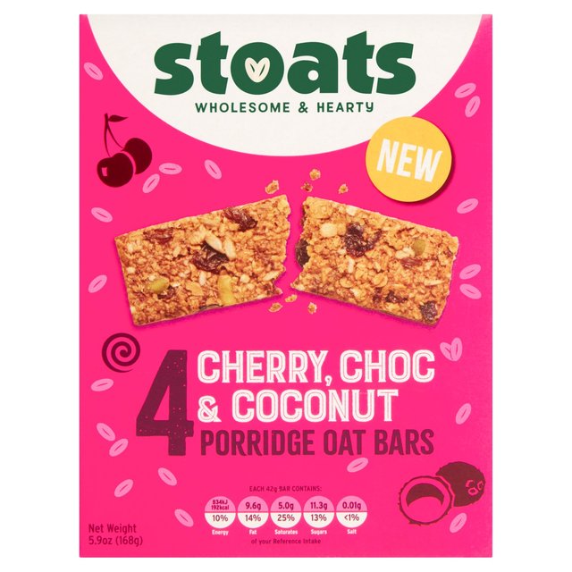 Stoats Cherry Choc & Coconut Bar Multipack   4 x 42g GOODS M&S   