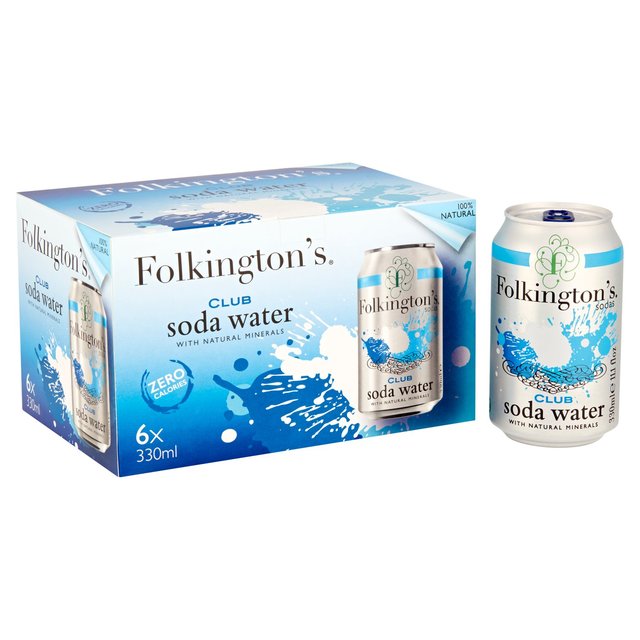 Folkington's Club Soda Water   6 x 330ml