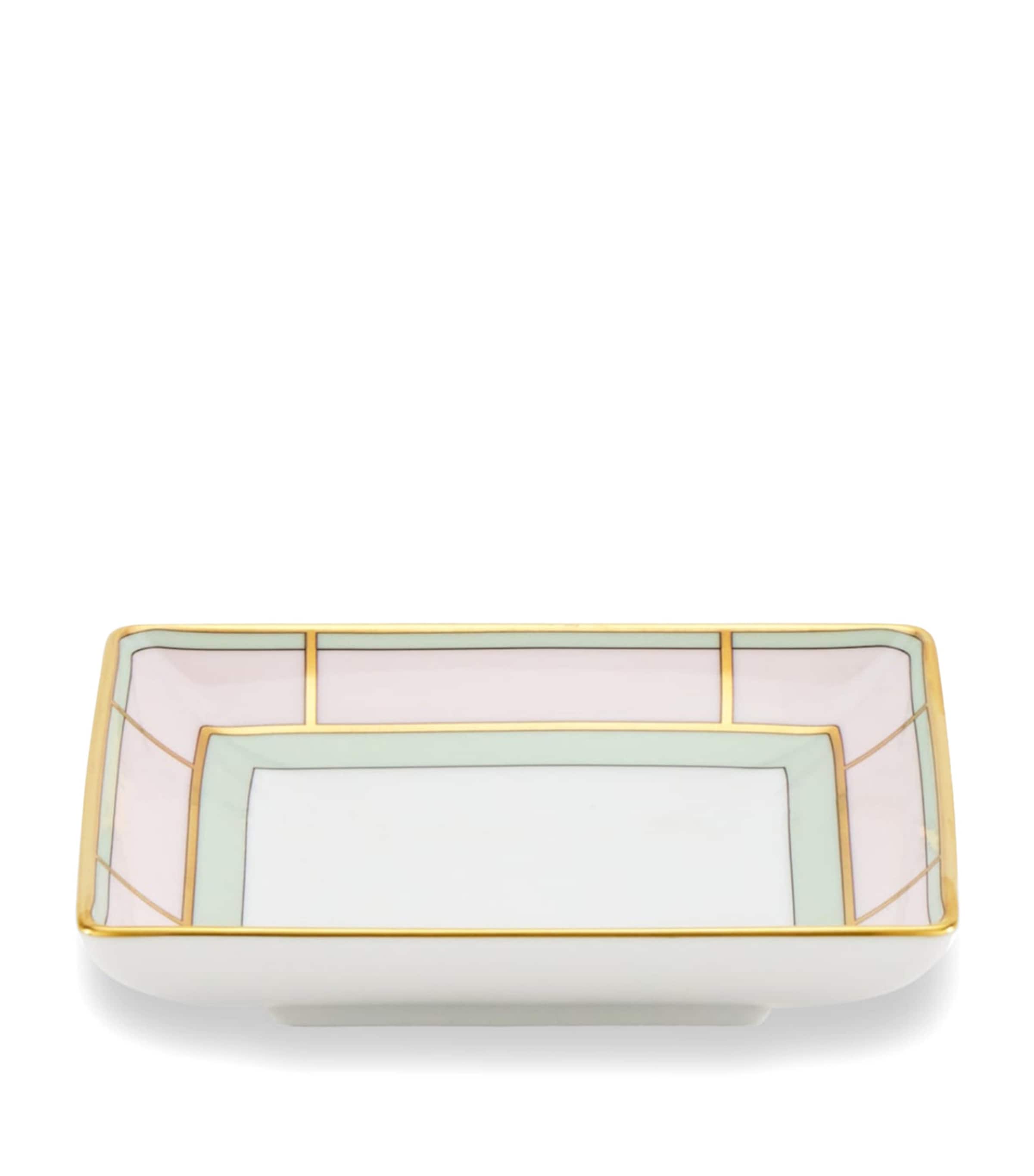 GINORI 1735 porcelain Colonna Diva Square change tray 13.5cm, UK version