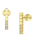 Chopard Ice Cube earrings yellow gold diamond (British brand)