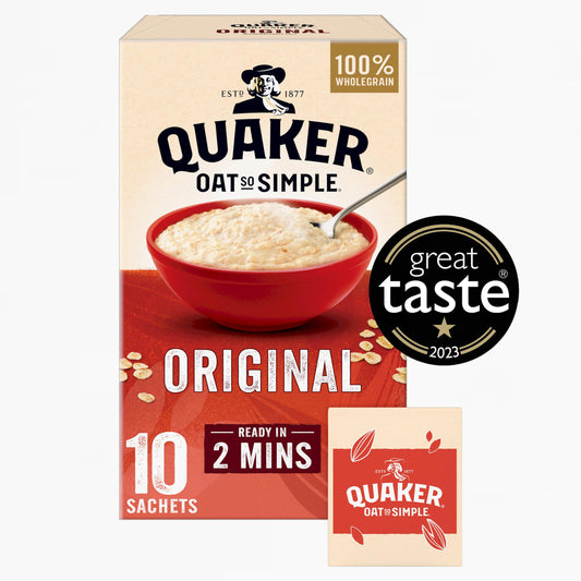 Quaker Oat So Simple Original Porridge Sachets 10x27g Porridge & oats Sainsburys   