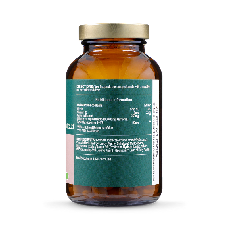 Holland & Barrett Griffonia Seed Extract 120 Capsules, UK version