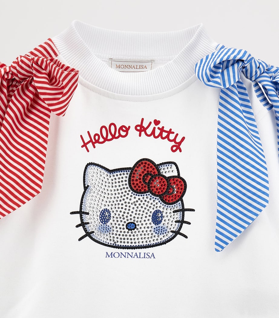 Monnalisa Hello Kitty stretch-cotton sweatshirt for children 2-12 years, imported from the UK
