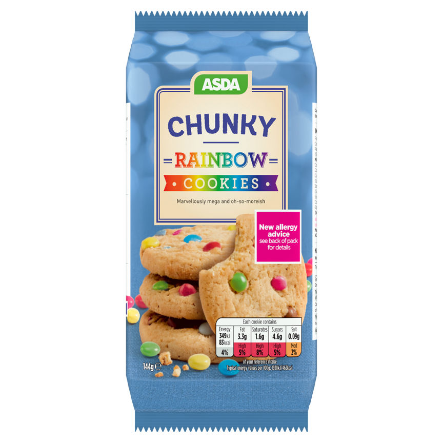 ASDA Chunky Rainbow Cookies 144g GOODS ASDA   