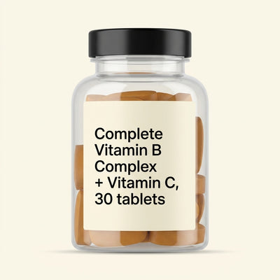 Holland & Barrett Holland & Barrett Super Strength Complete Vitamin B Complex with Vitamin C Supplement 30 Tablets- Buy online at McGrocer