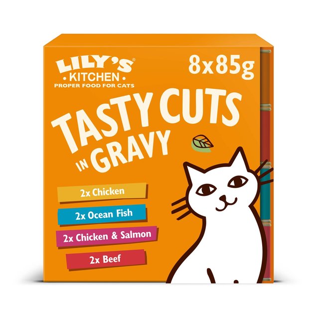 Lily's Kitchen Tasty Cuts in Gravy Mixed Multipack Wet Food for Cats   8 x 85g