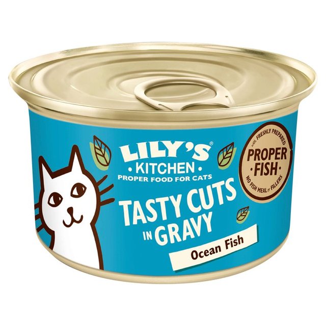 Lily's Kitchen Tasty Cuts in Gravy - Ocean Fish Wet Food for Cats   85g GOODS M&S   