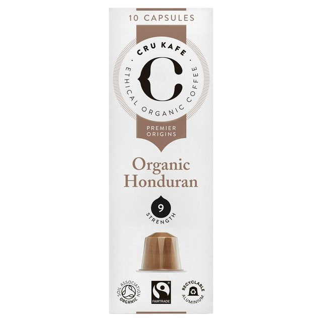 CRU Kafe Organic Honduran Single Origin Nespresso Compatible Capsules   10 per pack