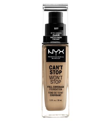 NYX Professional Makeup, Can't Stop Won't Stop Full Coverage Foundation Vegetarian & Vegan Boots Buff  