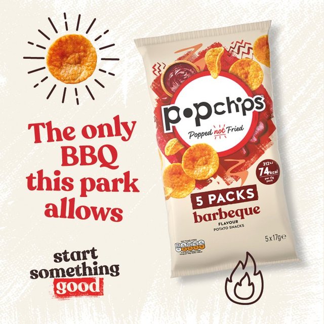 popchips Barbeque Multipack Crisps   5 per pack GOODS M&S   