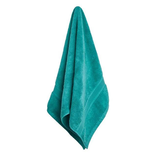 M&amp;S Super Soft Antibacterial Cotton Bath Towel Teal