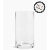 M&S Large Cylinder Flower Vase Clear GOODS M&S   