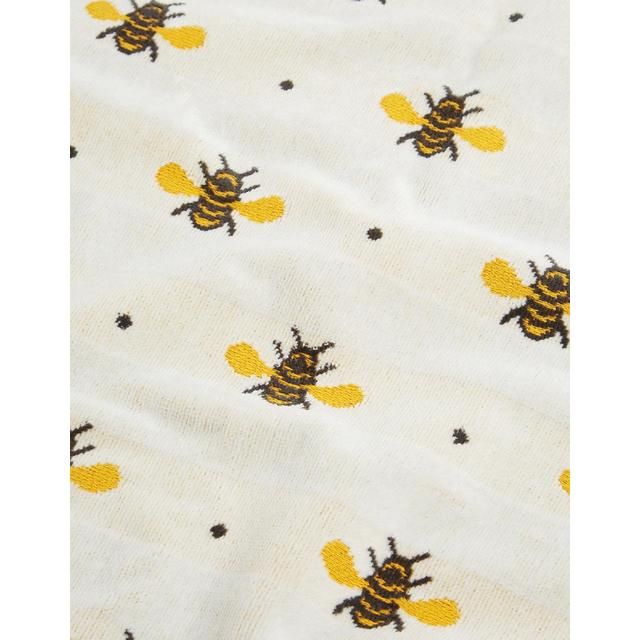 M&S Pure Cotton Bee Towels 2 Pack Ochre   2 per pack