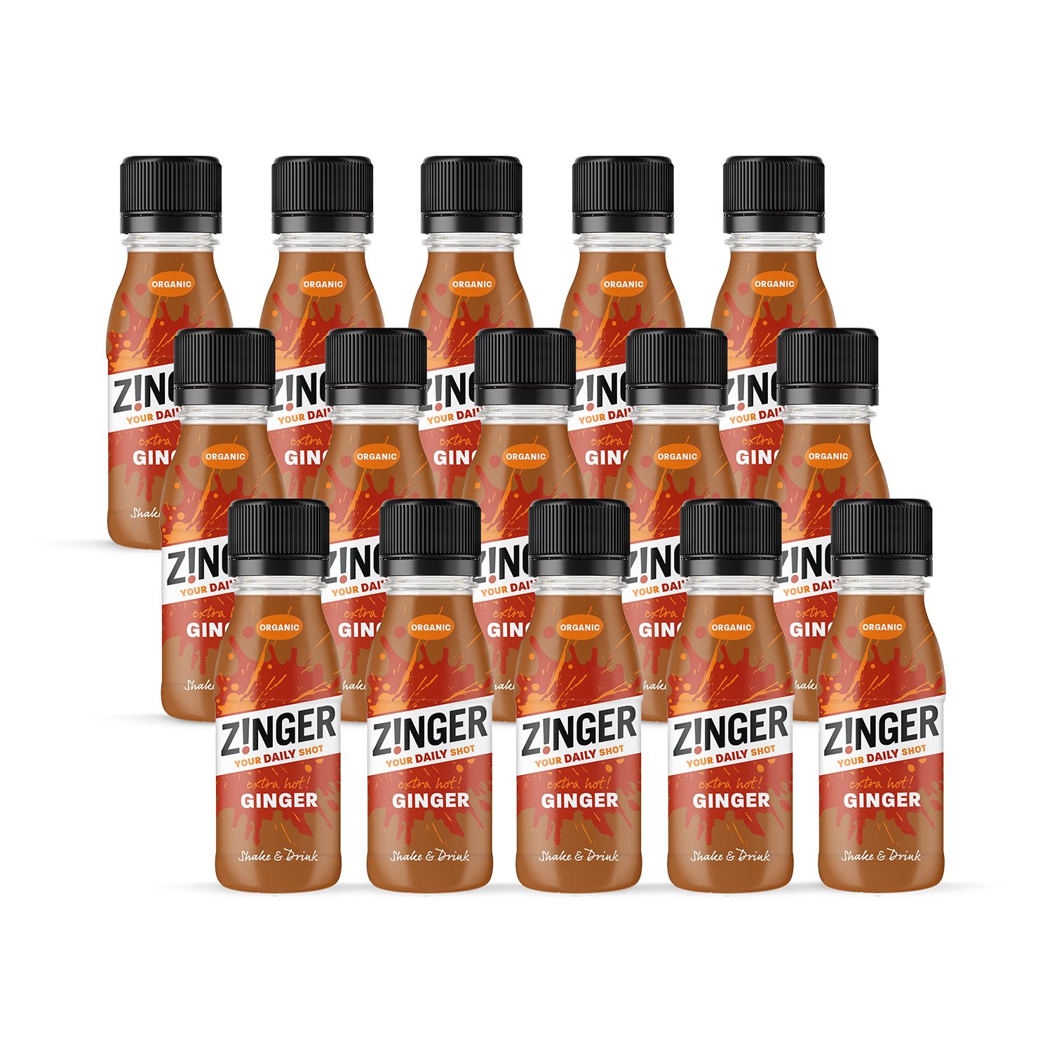 James White Organic Extra Hot Ginger Zinger Shots imported from the UK