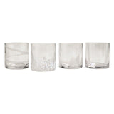 M&S Patterned White Tumblers Set   4 per pack GOODS M&S   