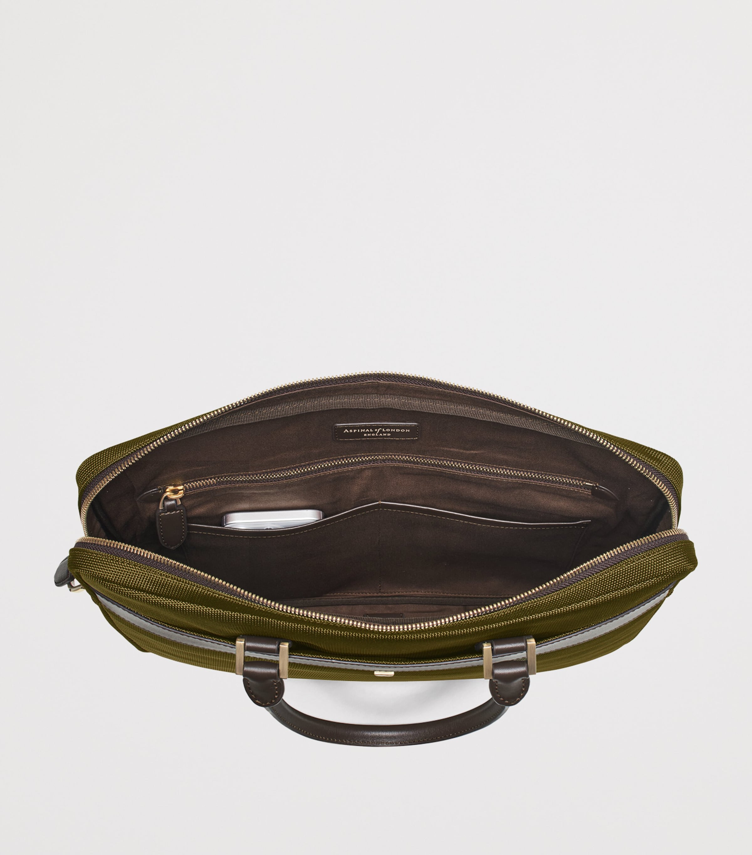 Aspinal of London nylon slim briefcase for laptop, UK version