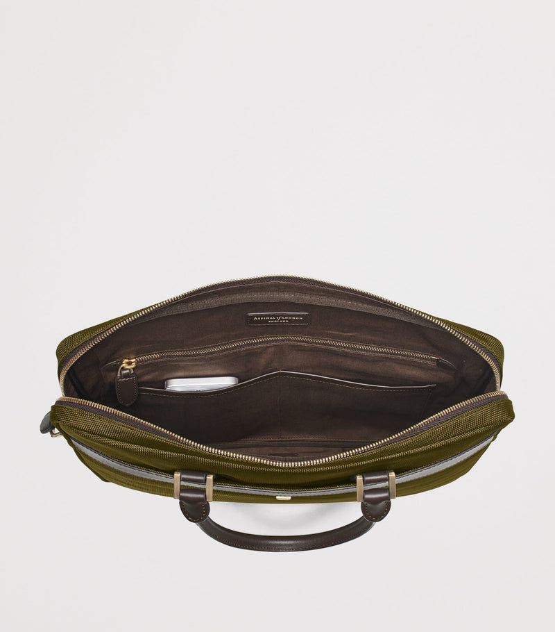Aspinal of London nylon slim briefcase for laptop, UK version