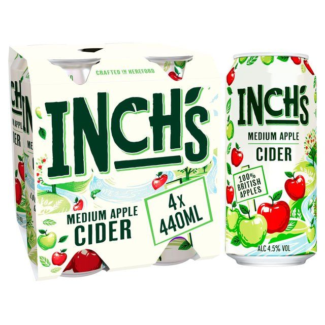 Inch's Apple Cider Cans   4 x 440ml GOODS M&S   