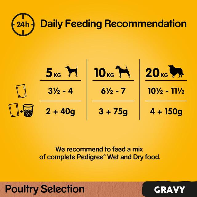 Pedigree Adult Wet Dog Food Pouches Mixed Varieties in Gravy   12 x 100g GOODS M&S   