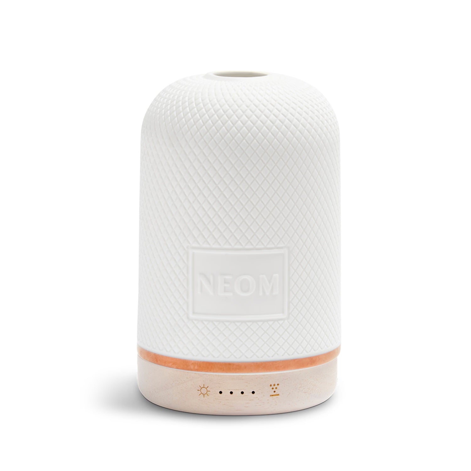 NEOM Wellbeing Pod diffuser with upcycled wood base - British product