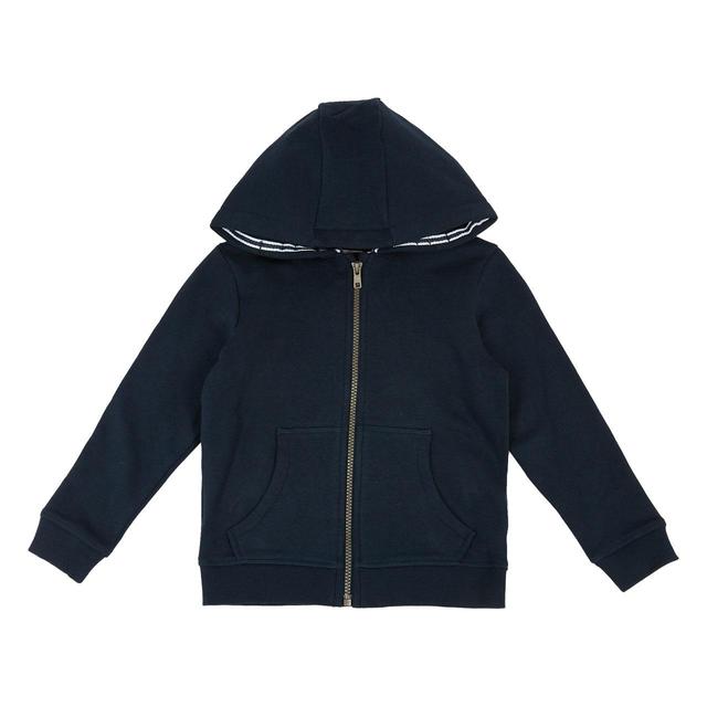 M&S Cotton Plain Hoodie 2-7 Years Navy GOODS M&S   