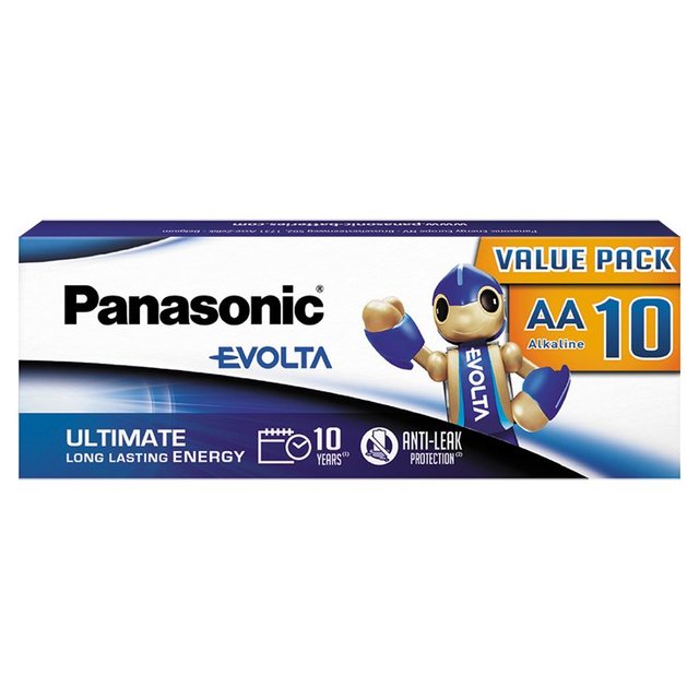 Panasonic Evolta AA Batteries Alkaline Carton Box   10 per pack GOODS M&S   