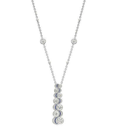 Harrods Boodles Platinum and Diamond Over the Moon Necklace- Buy online at McGrocer