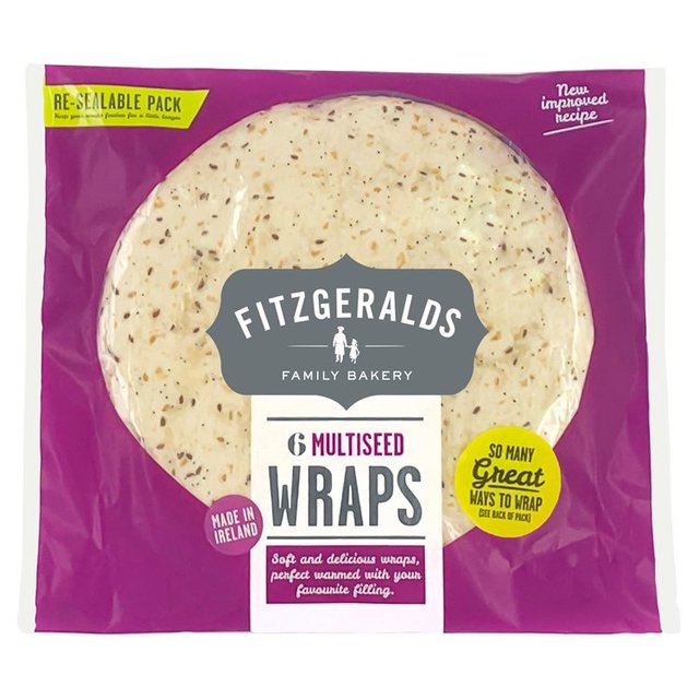 Fitzgeralds Large Multiseed Wraps   6 per pack