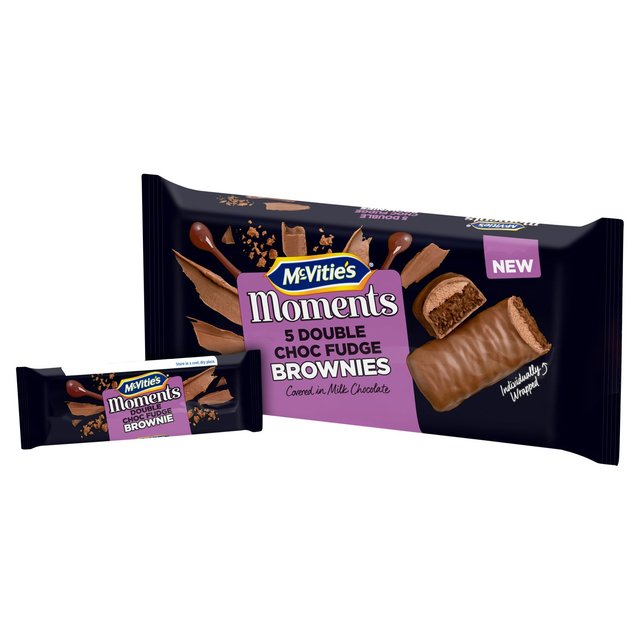 McVities Moments Chocolate Fudge Brownie Cake Bar   5 per pack GOODS M&S   