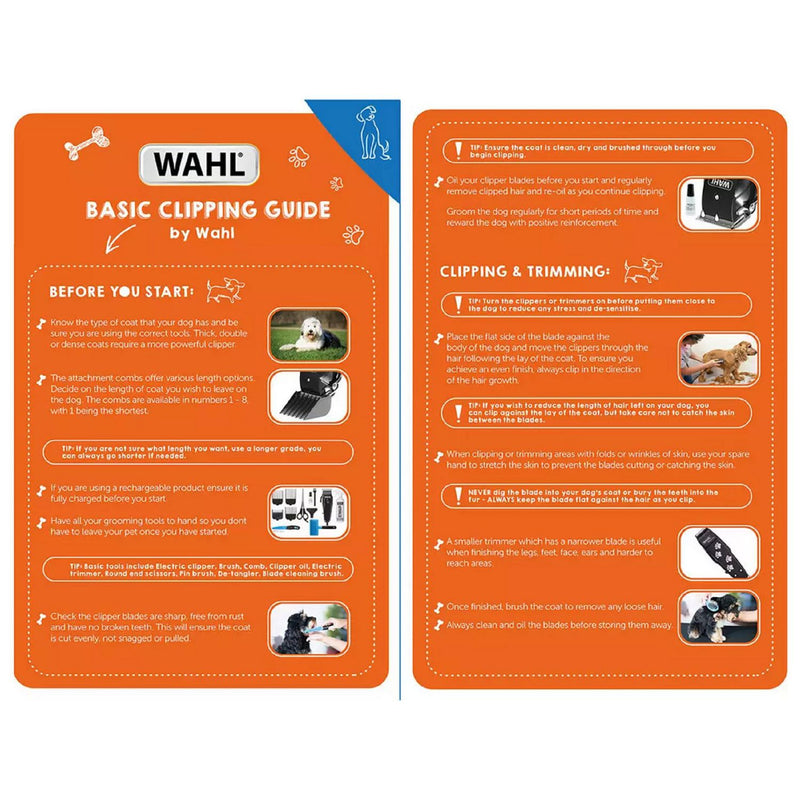 Wahl Super Groom Premium Rechargeable dog clipper kit (British brand)
