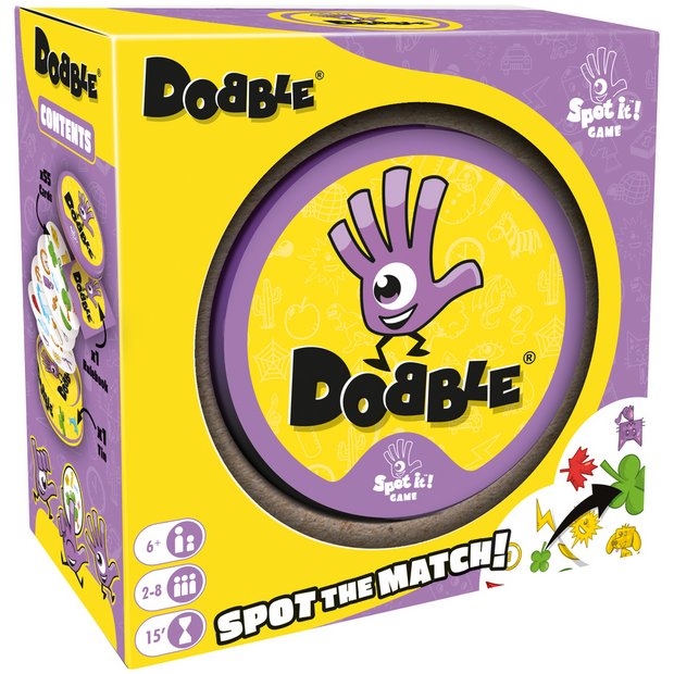 Dobble family card game 55 cards, UK version