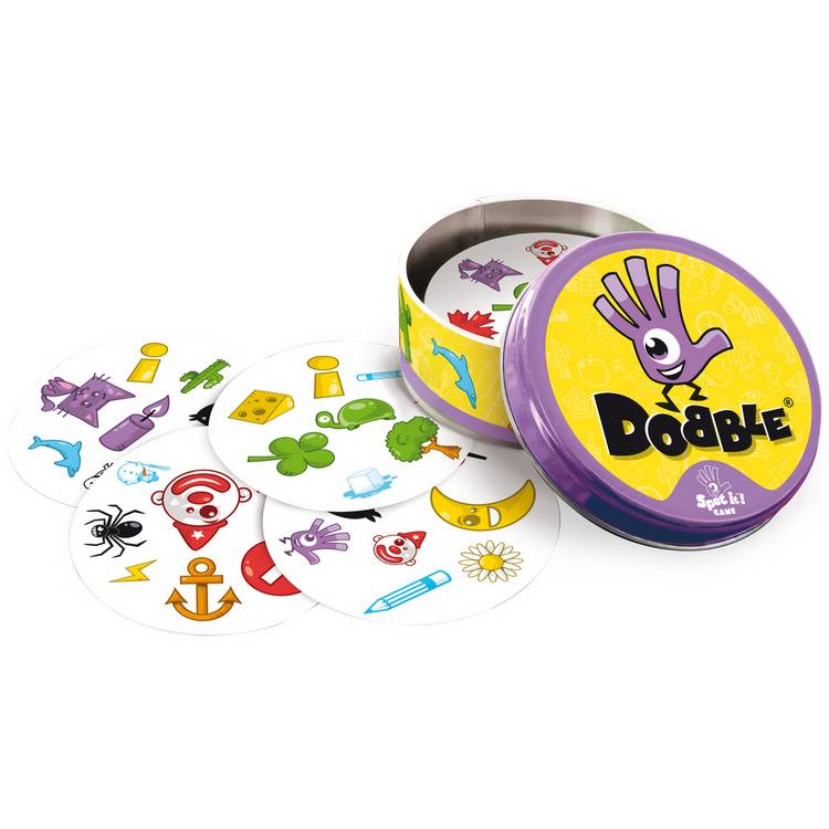 Dobble family card game 55 cards, UK version