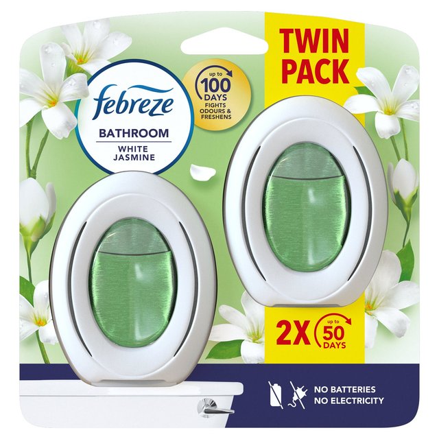 Febreze Bathroom Air Freshener White Jasmine   2 per pack GOODS M&S   