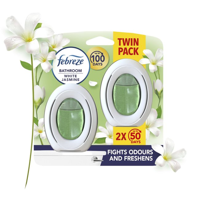 Febreze Bathroom Air Freshener White Jasmine   2 per pack GOODS M&S   