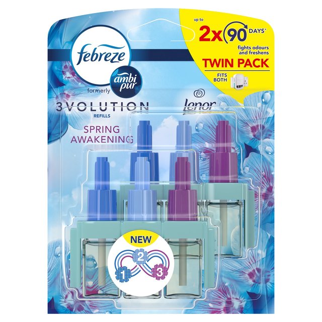 Febreze 3Volution Air Freshener Twin Plug in Refill Spring Awakening   2 x 20ml