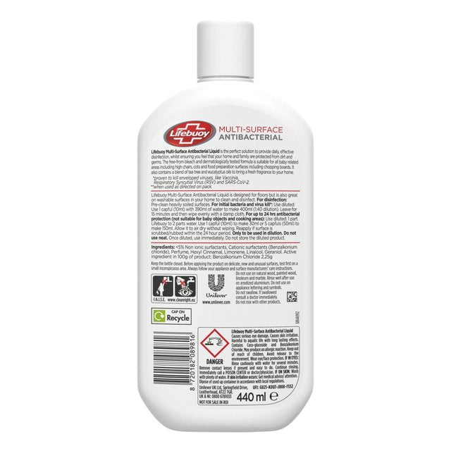 Lifebuoy Antibacterial Multi-surface general purpose cleaner   440ml GOODS M&S   