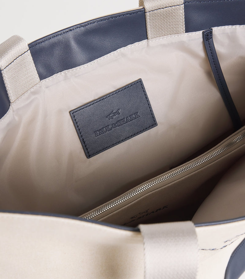 Paul & Shark cotton-blend canvas tote bag - British product