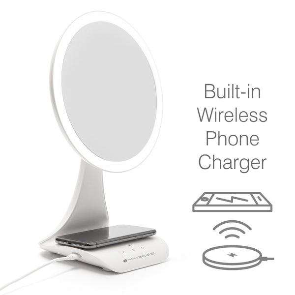 Rio 5x magnifying mirror with wireless charging, imported from the UK