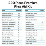 Active Era 220 piece premium first aid kit bag (British brand)