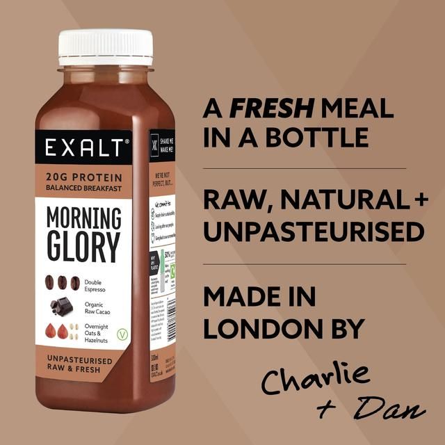 EXALT Morning Glory Coffee & Cacao Breakfast Protein Smoothie   330ml GOODS M&S   