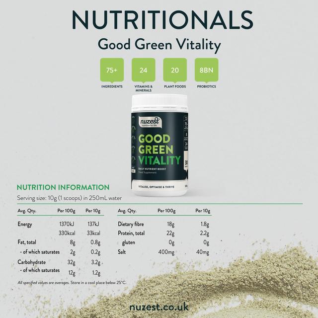 Nuzest Good Green Vitality Daily Nutrient Boost   300g GOODS M&S   