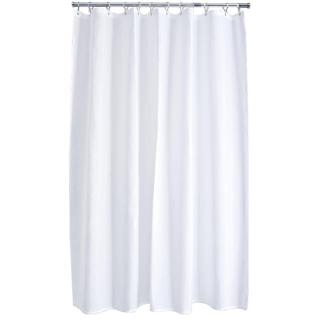 Aqualona Polyester White Shower Curtain XL 180 x 200cm GOODS M&S   