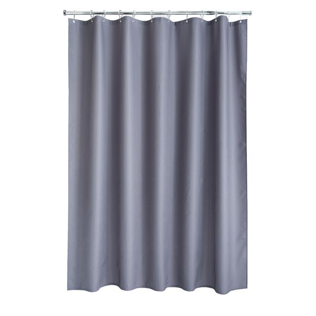 Aqualona Waffle Grey Shower Curtain GOODS M&S   