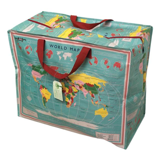 Rex London World Map Jumbo Storage Bag