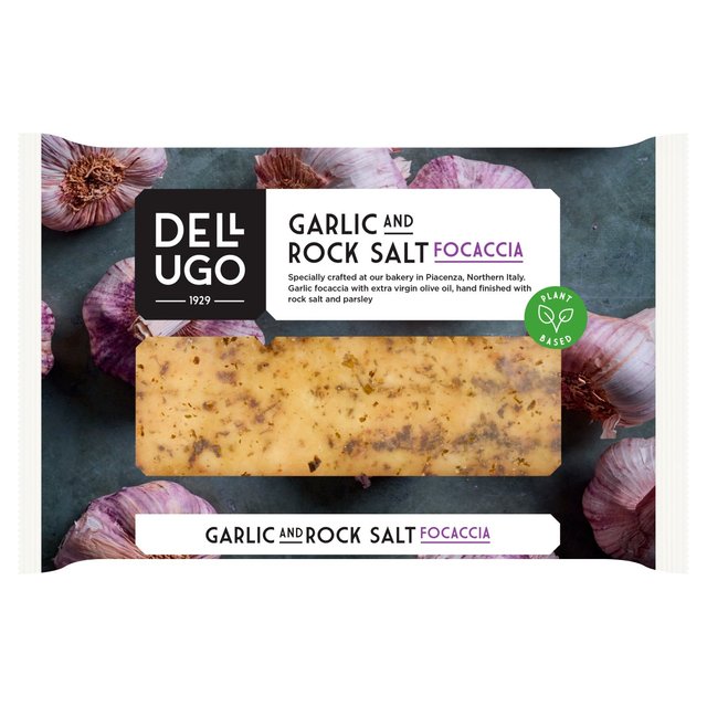 Dell'Ugo Roasted Garlic & Sea Salt Focaccia   145g GOODS M&S   